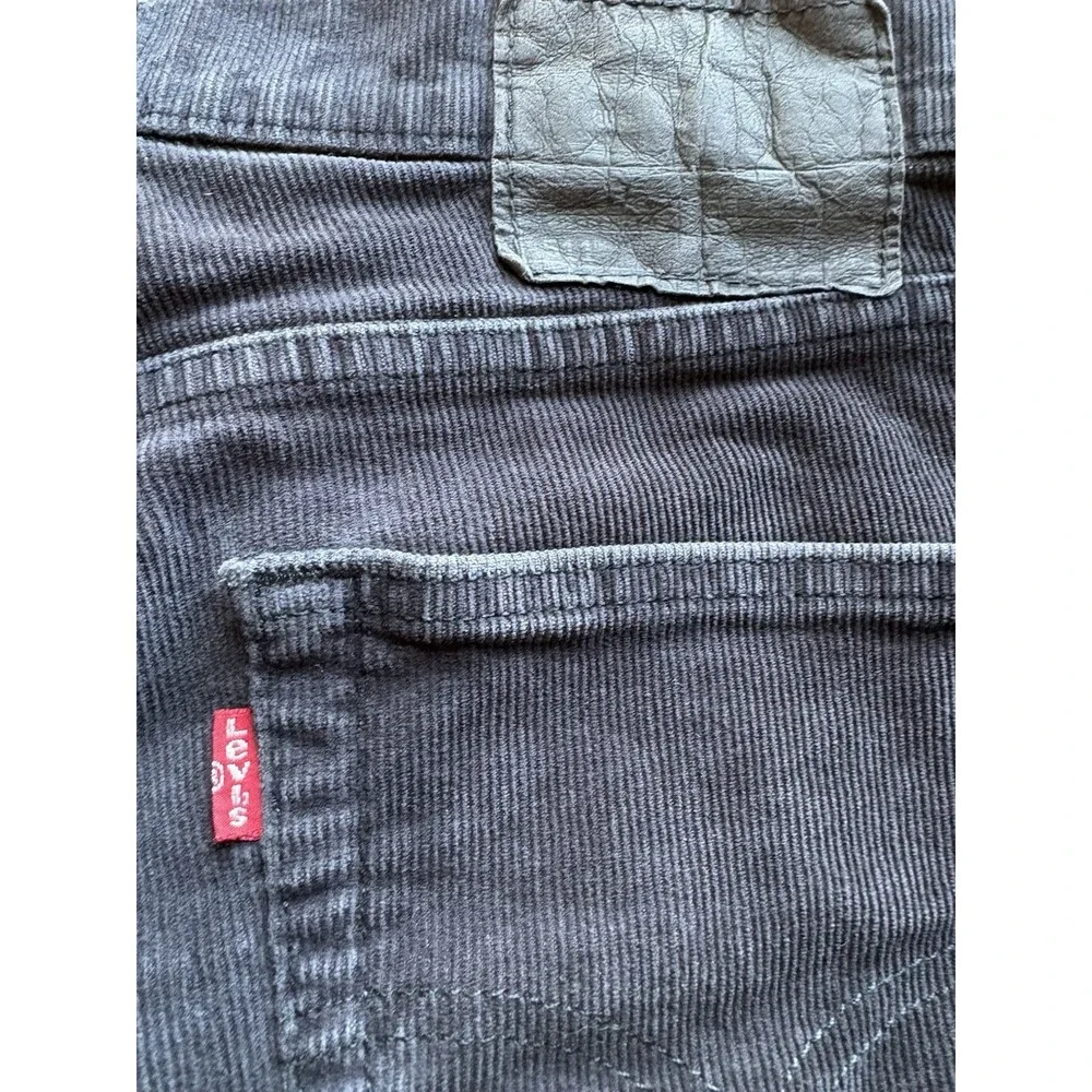 LEVIS Black Corduroy Pants‎ Mens 31x27 Straight Fit Cord Jeans Casual